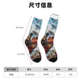thumbnail image 3 of Honeii Red Train Hot Air Balloon Print Adult Socks,Crew Socks,Casual Calf Socks,Daily Wear Socks for Men & Women, Perfect for Sports, Casual and Everyday Use, 3 of 6