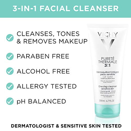 Vichy Purete Thermale 3 In 1 One Step Cleanser (For Sensitive Skin) 300ml/10.1oz