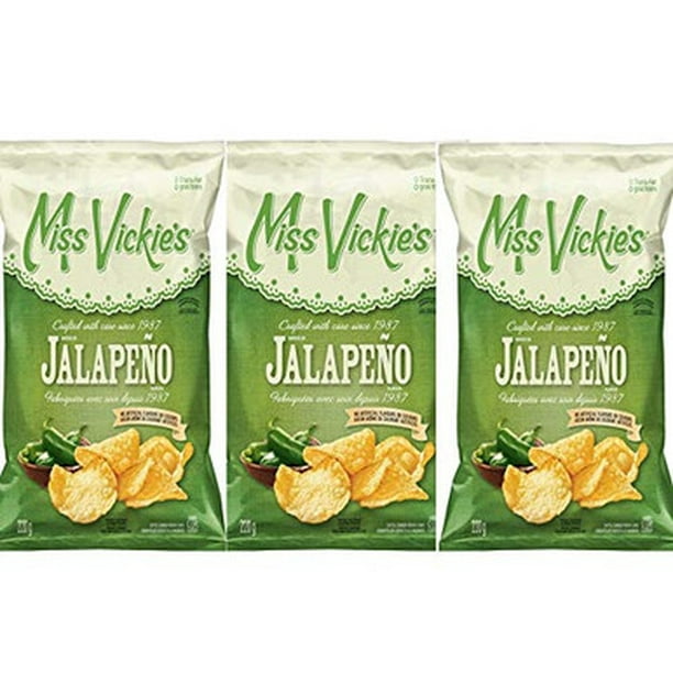 Miss Vickies Jalapeno Kettle Cooked Potato Chips 220g/7.8oz. (3Pack