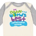 thumbnail image 4 of Inktastic Daddy Worlds Best Correctional Officer Boys or Girls Long Sleeve Baby Bodysuit, 4 of 5