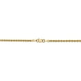 thumbnail image 4 of 14k Yellow Gold 2.25mm Solid Plain Rope Chain w/ Lobster Clasp 18", 4 of 5