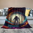 thumbnail image 2 of Creowell Astronaut Space Art Soft Cozy Printed Blanket & Throw for All Seasons | Exquisite Gift 50x60in, 2 of 6