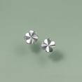 thumbnail image 4 of Solid 925 Sterling Silver Clover Leaf Stud Earrings for Women Teens Small Clover Stud Earrings Shamrock Earrings Spring, 4 of 7
