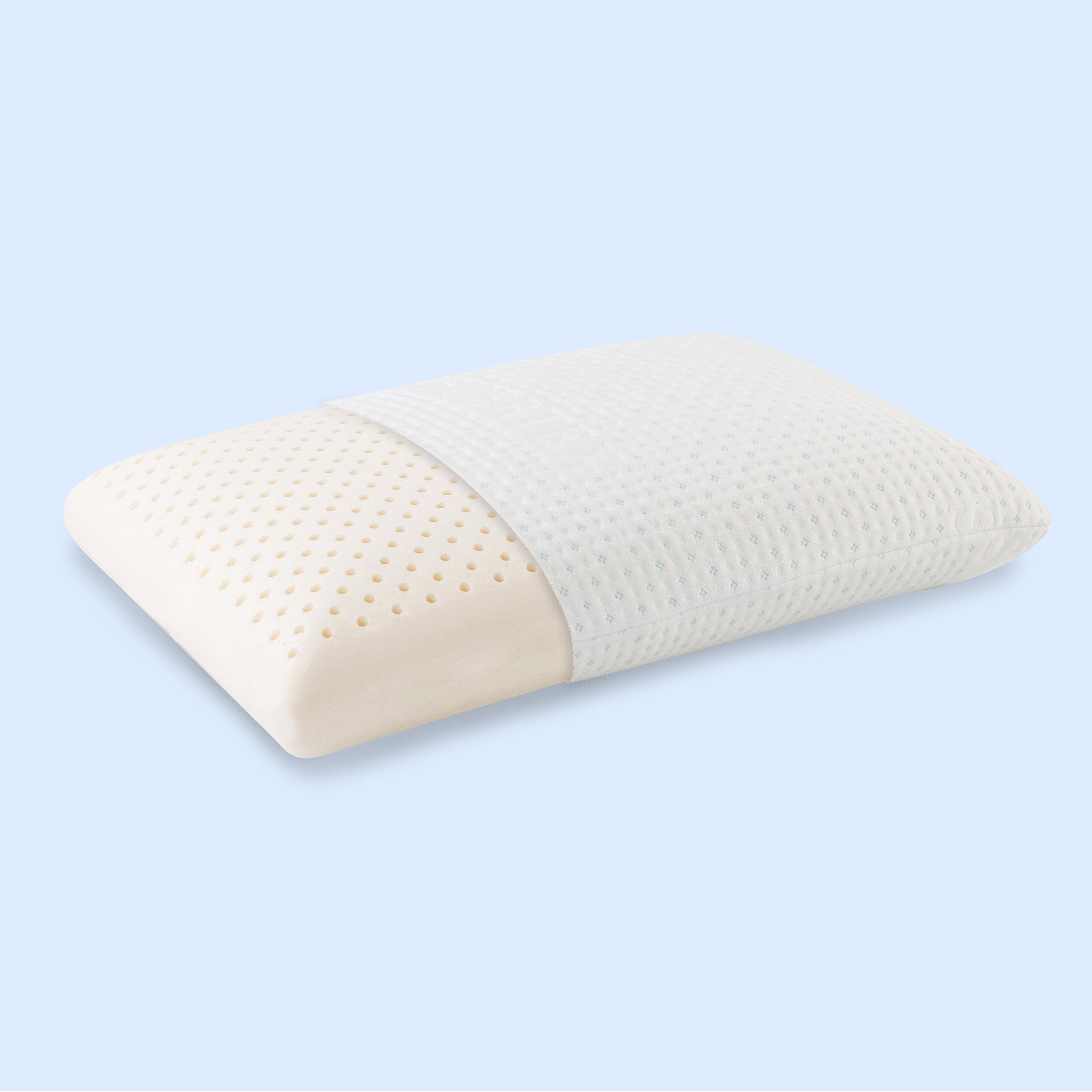 Comfortable Breathable Latex Pillow Firm Durable Support with Removable Cover 