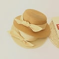 thumbnail image 5 of Weikingp Sun Hat Hemlock Hat Little Girl Kids Breathable Summer Hat Foldable Bowknot Wide Brim Floppy Beach Sun Visor Hats Beach Hats for Women Beige A Clearance！, 5 of 6