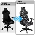 thumbnail image 5 of Uorisanigo Gothic Skull Gaming Chair Cover with 2 Armrest Covers Removable Racing Gaming Chair Protector with Elastic Edge Breathable Rotating Chair Cover for Office, 5 of 8