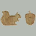 thumbnail image 3 of Snack Plate Space-Saving Storing Squirrel Wooden Snack Tray Pear Fruit Tray Nut Container Tableware Accessories Wood A, 3 of 6
