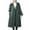 Green, variant on Bixock Women Outerwear Fall and Winter Plus Size Fashion Long Hooded Trench Coat