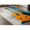 thumbnail image 4 of Guitar Rug, Gift for Guitarist Rug, Instrument Rug, Music Rugs, Anti-Slip Carpet, Soft Rug, Non-Slip Carpet, Gift For Her, Thin Rug, 2.6'x4' - 80x120 cm, 4 of 5