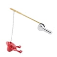 thumbnail image 3 of twisto Toilet Flush Lever Fits Most Front Loading Toilet with Brass Handle Four Adjustable Holes Stainless Steel Chain And Complete Upgrade Kit Suitable for silver, 3 of 8