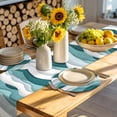 thumbnail image 4 of Turquoise Ombre Round 13 Inch Placemats Set of 2, Modern Geometric Moire Abstract Art HeatResistant Non Slip Place Mats for Dining Table, Wipeable Braided Kitchen Table Mats for Housewarming, 4 of 9