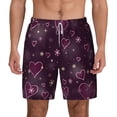 thumbnail image 2 of Goofa Snowflakes and Hearts Printed Men's Swim Trunks Board Shorts Quick Dry Mens Swimming Trunks with Compression Liner,Breathable Fit Hawaii Beach Shorts-Large, 2 of 9