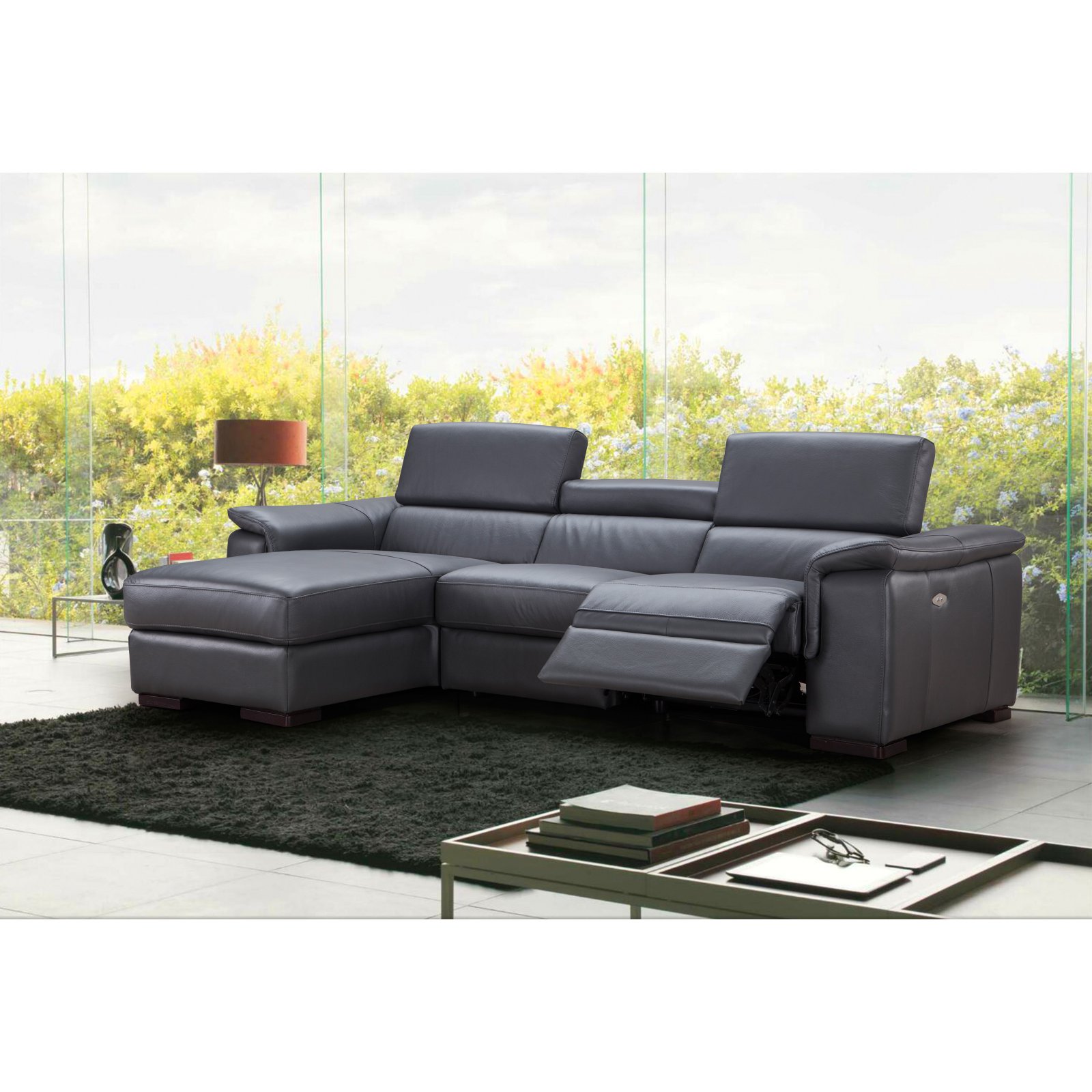 J&M Furniture Allegra Chaise Sectional Sofa