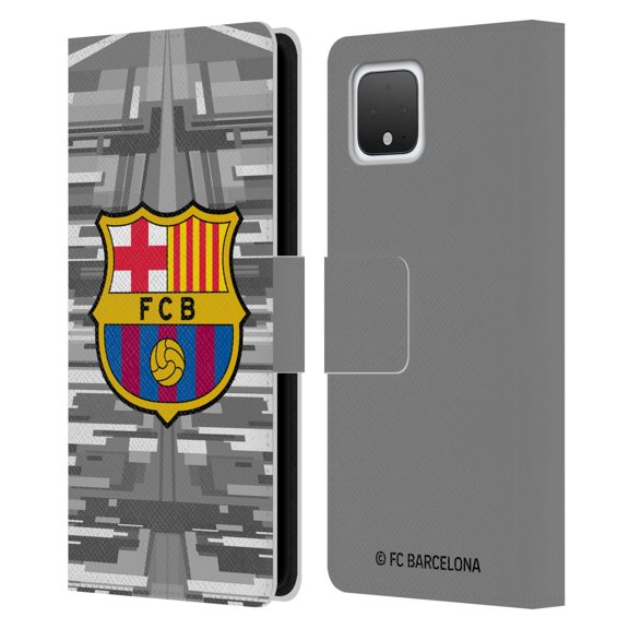 Head Case Designs Officially Licensed FC Barcelona 2019/20 Crest Kit Away Goalkeeper Leather Book Wallet Case Cover Compatible with Google Pixel 4