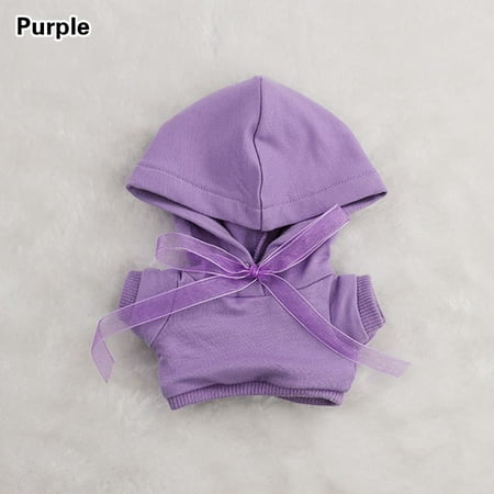 

Kids Toy Clothes Accessories For 15cm Dolls Fashion Sweatshirt Outfits Doll Tops Hoodies Clothes Handmade Hoodies PURPLE