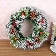 thumbnail image 2 of Christmas Artificial Garland Door Hanging Ornaments Pre-decorated with Berries Pinecones New Year Party Decor, 2 of 6