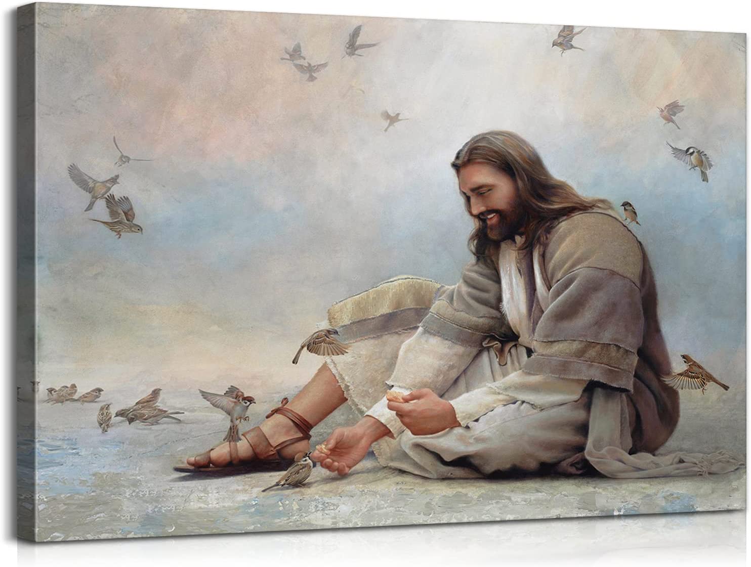 Christian Wall Art Jesus Pictures for Wall Jesus Feeds Birds Religious