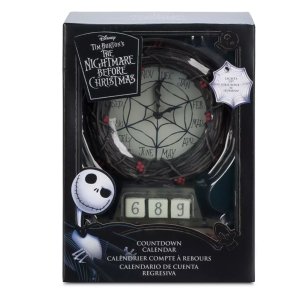Disney The Nightmare Before Christmas LightUp Countdown Clock Calendar New Box