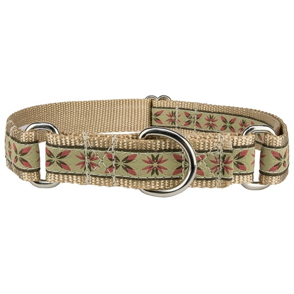 Country Brook Petz® Antique Flowers Woven Ribbon Martingale Dog Collar Limited Edition,  Extra Large