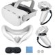 thumbnail image 1 of Oculus quest 2 full package handle silicone protective cover VR host anti slip and anti drop 6-piece set VR Glasses Accessories(White), 1 of 1