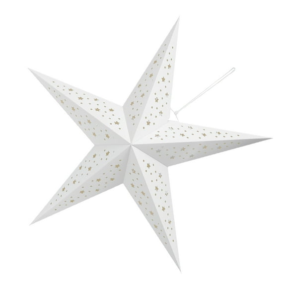 MERRYHAPY Star Shaped Paper Lamp Shade in White for Lamp Use Strong Lightweight and Simple to Install