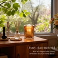 thumbnail image 3 of Sziqiqi Gold Ribbed Glass Wax Melt Warmer with Timer: Adjustable Brightness Elegant Flameless Candle Warmer for Home Decor Ideal Gift for Women Housewarming Bedroom Office Small Vase Jewelry Holder, 3 of 7