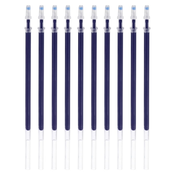 Recargas de bolígrafo Uxcell de 130 mm, punta de aguja de 0.5 mm, recarga de bolígrafo de tinta gel azul, 50 piezas