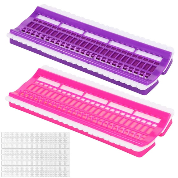 Keyohome 2Pcs Embroidery Thread Organiser Plastic Foam Cross Stitch Thread Organiser with 50 Positions Portable Embroidery Floss Holder for Sewing Crafts