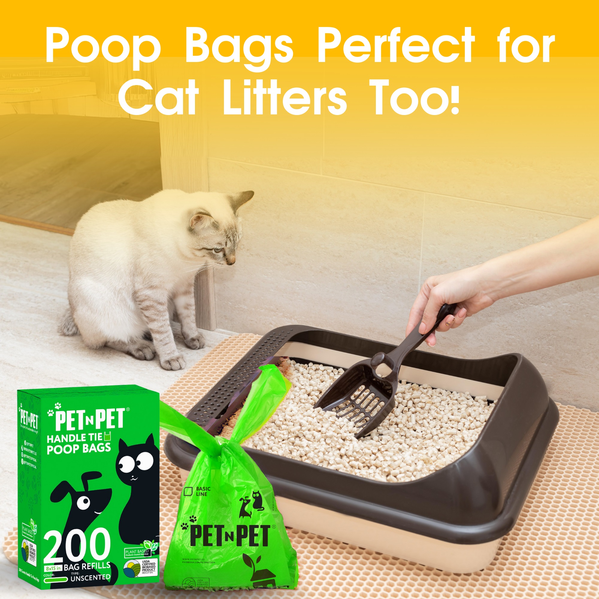Pet N Pet Dog Poop Bags with Tie Handles, 200 Count photo 4