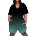 thumbnail image 1 of Jamicy Combishort Court pour Femmes Cadeau pour Femmes Combinaison Ample Décontractée à Manches Courtes avec Fermeture Éclair, 1 of 5