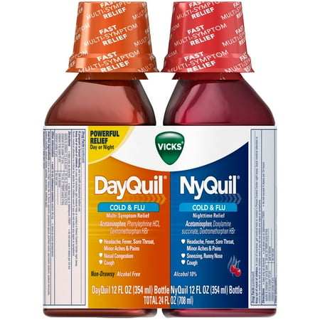 Vicks DayQuil/NyQuil Cold & Flu Liquid 2-12 fl. oz. Bottles
