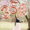 thumbnail image 3 of KatchOn, Rose Gold 35 Balloon Numbers - 40 Inch | Happy 35th Birthday Decorations for Women | 35 Birthday Balloons and Confetti Balloons | 35 Balloon Rose Gold | 35 Birthday Decorations for Women, 3 of 8