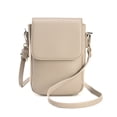 thumbnail image 1 of Bolso bandolera pequeño para mujer, ligero, para teléfono, para hombro, tipo cartera, sencillo, de color liso, gris, 1 of 5