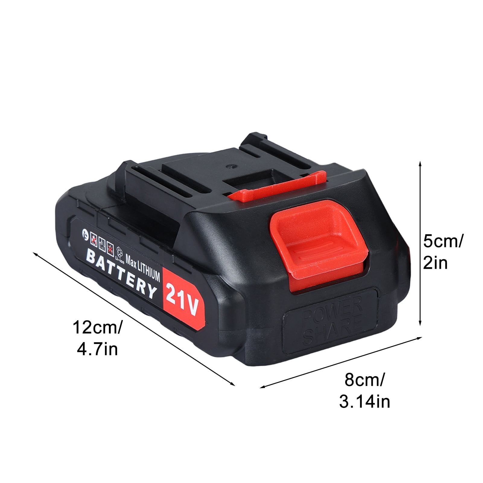 Mohsoe 21V Electric Tool Battery 1500mAh, 4.53x2.96 Inch Size