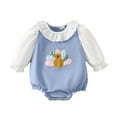 thumbnail image 2 of YAYUBA My First Thanksgiving Baby Girl Outfit Girls Long Sleeve Thanksgiving Day Romper Bodysuit Clothes, 2 of 7