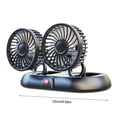 thumbnail image 3 of Car Cooling Fan,Adjustable Two/Three Head Fan Rotatable Portable Fans Low Noise Strong Circulator Cooling Fans that Blow Cold Air (Two Heads,Yellow_12V), 3 of 7