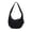 Black, variant on Women Nylon Crescent Bag Lightweight Water Resistant Hobo Purse Multi-Pocket Shoulder Sling Bag for Travel Shopping