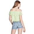 thumbnail image 3 of Guess Sasha Off The Shoulder Lace Top Gleam L, 3 of 4