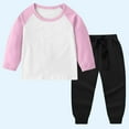 thumbnail image 2 of QQAMB Toddler Baby Girls Boys Long Sleeve Raglan Shirt Baseball Tee Cotton T-Shirt Kids Casual Athletic Tee Shirts Tops, 2 of 7