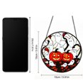 thumbnail image 7 of Halloween Pumpkin Ghost Window Hanging Decor, Stained Glass Style Halloween Suncatcher Ornament, Halloween Decorations Accessory for Home Window Indoor Halloween Holiday Scene Display,6x6Inch, 7 of 7
