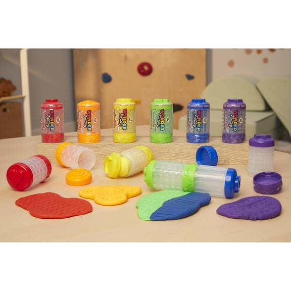 Wonder Factory Never Dry Single Dough - Green, Yellow, Red, Purple, Orange, Blue  Never Dries Out, Gluten Free, Smells Great