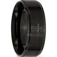 thumbnail image 5 of Stainless Steel Brushed/Polished Black Ip-Plated Cross 8mm Band (Size 7) Made In China sr335-7, 5 of 5