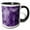 Black/White, variant on 3drose, Modern Purple Cross Hatch Brush Strokes Pattern, 11oz Magic Transforming Mug