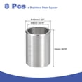 thumbnail image 2 of 8Pcs 304 Stainless Steel Spacer 3/8" OD x 5/16" ID x 9/16" Length(10x8x14mm) Screw Standoff Bushing Plain Finish Unthreaded Round Metal Spacer for M3 Screws Bolts and Rods, Silver, 2 of 6