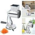 thumbnail image 2 of Mkyiongou Manual Rotary Cheese Grater Vegetable Shredder Slicer Grinder Nuts Mill w/5 Drum, 2 of 10