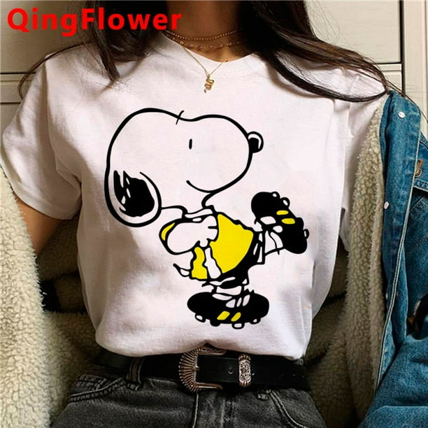 Snoopy Camiseta Ropa Mujer kawaii Pareja Impresion Estetica casual streetwearpangjing Walmart en linea