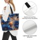 thumbnail image 3 of Fotbe Elegant Blue Gold Blooms Bolsa Tote Estética de Lona con Estampado para Mujer - Bolsa Reutilizable de Hombro Casual para Vacaciones, Compras, Trabajo y Gimnasio, 3 of 8