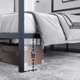 thumbnail image 4 of Golden Gate Beds Canopy Bed Frame with Four Poster Design, Strong Metal Slats and Built-in Headboard, Fits Drapes or Curtains, No Box Spring Needed, Girls or Teen Princess Style, Black, Queen Size, 4 of 8