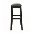 thumbnail image 3 of 30" Espresso and Gray Saddle Style Counter Height Bar Stool, 3 of 6