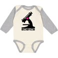 thumbnail image 3 of Inktastic Love Science Microscope and Heart Boys or Girls Long Sleeve Baby Bodysuit, 3 of 5